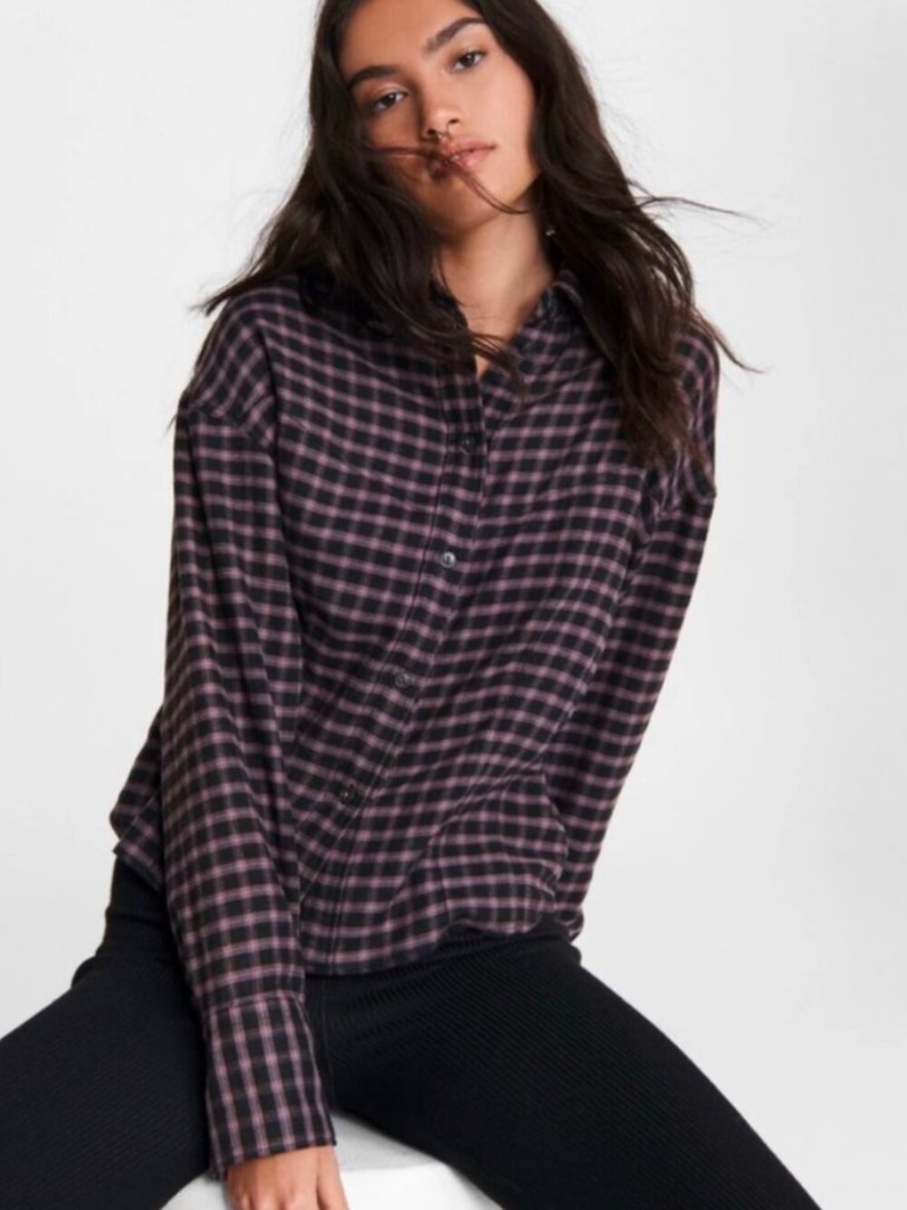 NWT Rag & Bone Iris Plaid Button Down S